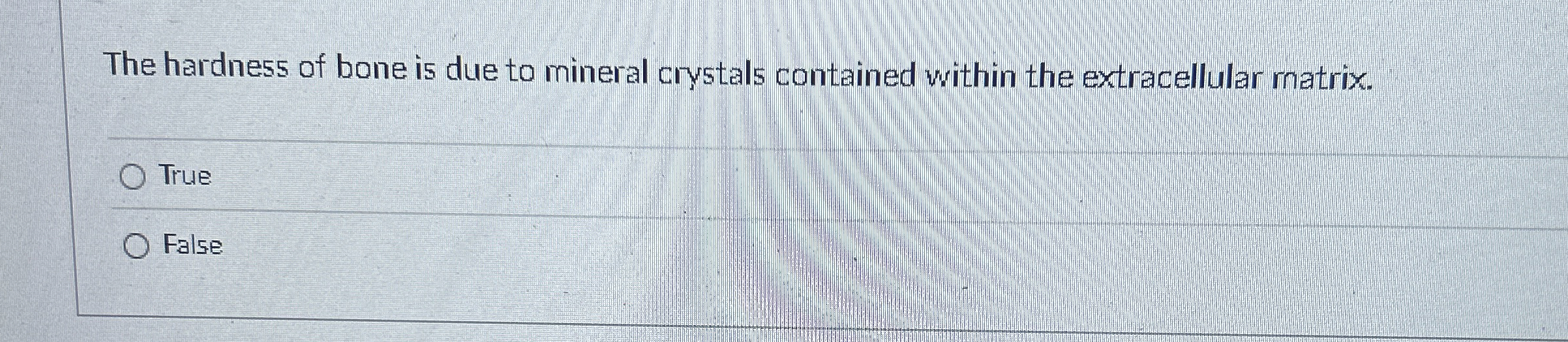 Solved The hardness of bone is due to mineral crystals | Chegg.com