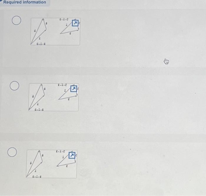 Solved Vectors A,B, and C are shown in the figure. Which of | Chegg.com