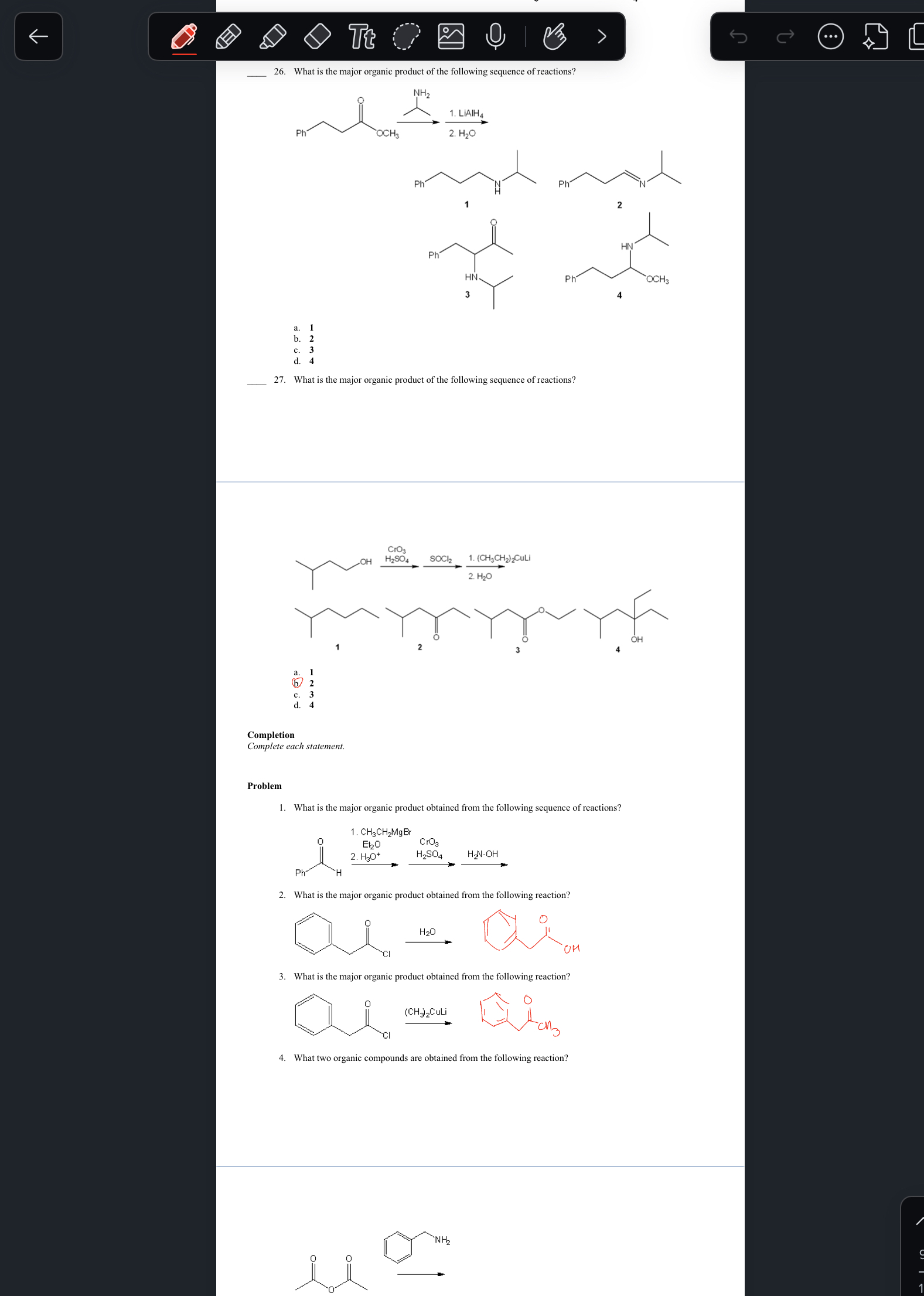 Solved by an EXPERT What is the major organic product of the following ...