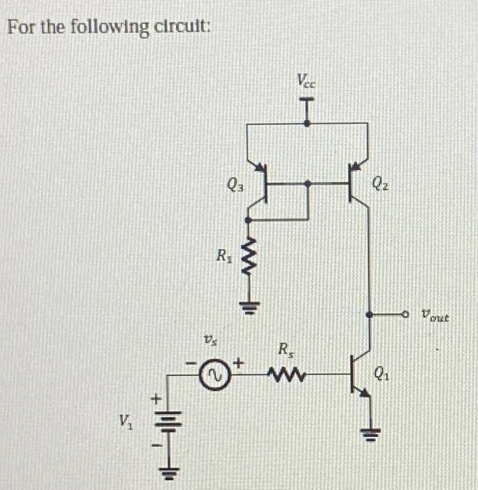 Solved For the following circuit:The current mirror provides | Chegg.com