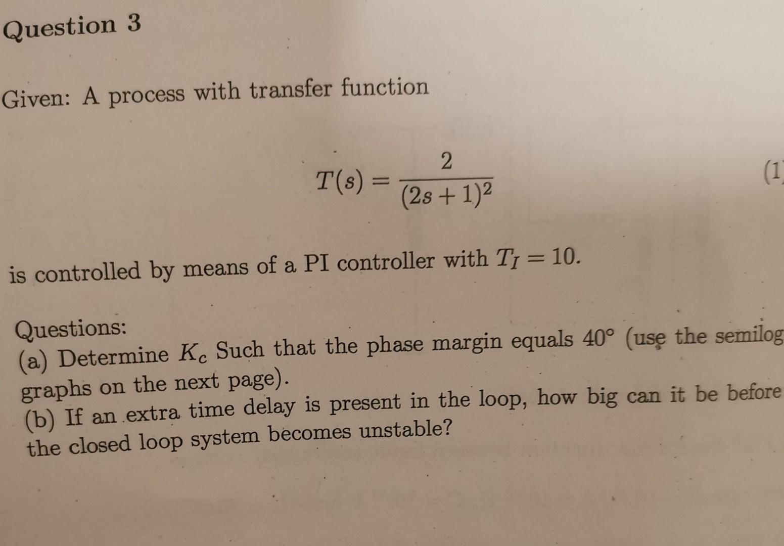 Solved 【Control theory】 Please write the process in detailed | Chegg.com