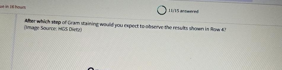 Solved ue in 16 ﻿hours1115 ﻿answeredAfter which step of Gram | Chegg.com