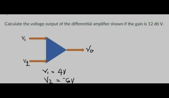 Solved Calculate the voltage output of the differential | Chegg.com