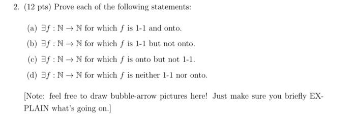 Solved 2. (12 Pts) Prove Each Of The Following Statements: | Chegg.com