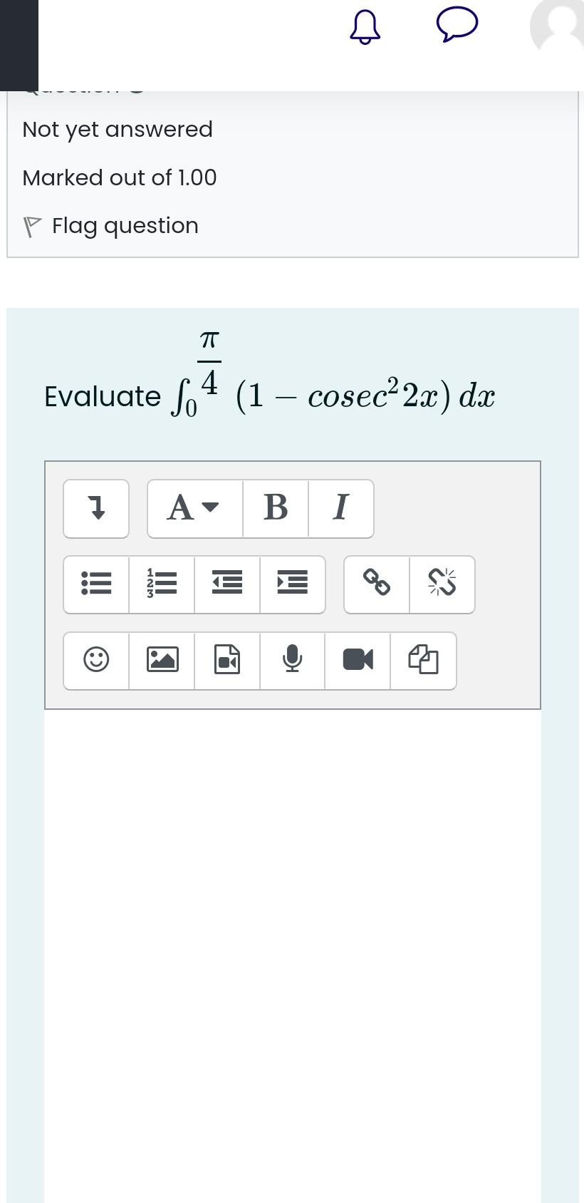 Solved a Not yet answered Marked out of 1.00 P Flag question | Chegg.com
