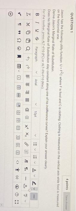 Solved QUESTION 1 4 points Save Answer Jason has the | Chegg.com