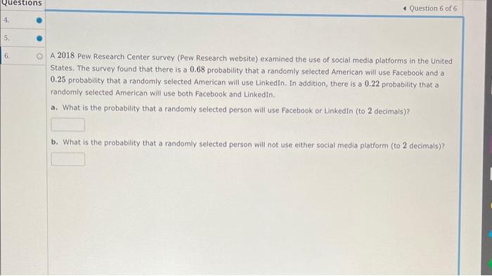 Solved A 2018 Pew Research Center Survey (Rew Research | Chegg.com