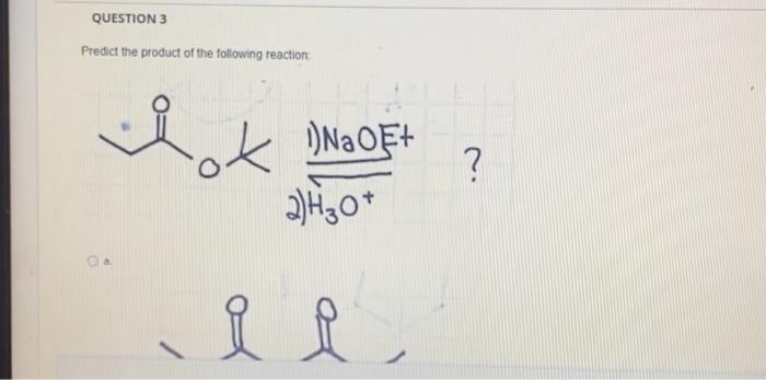 Solved Predict The Product Of The Following Reaction: B. | Chegg.com