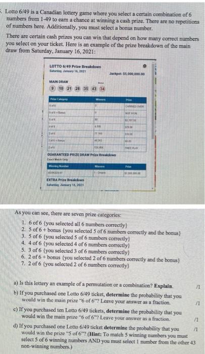 solved-lotto-6-49-is-a-canadian-lottery-game-where-you-chegg