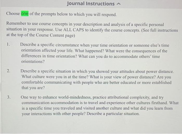 Remember to use course concepts in your description | Chegg.com