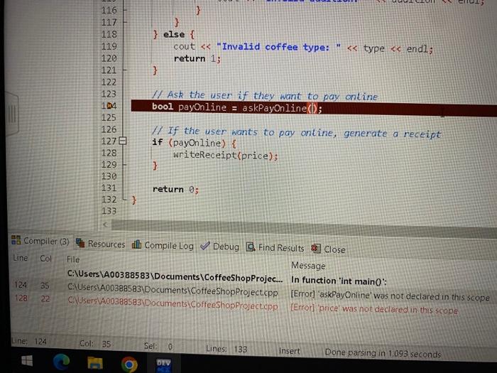 Solved C++Can someone help me to compile this with no | Chegg.com