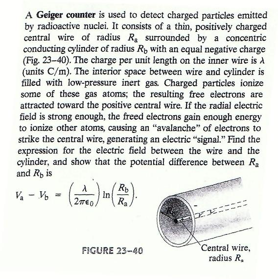 A Geiger counter is used to detect charged particles
