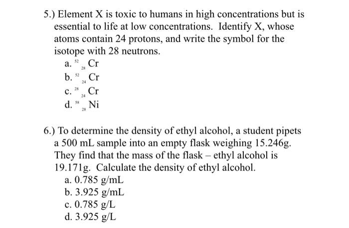 solved-5-element-x-is-toxic-to-humans-in-high-chegg