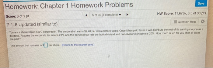 Solved Save Homework: Chapter 1 Homework Problems Score: 0 | Chegg.com