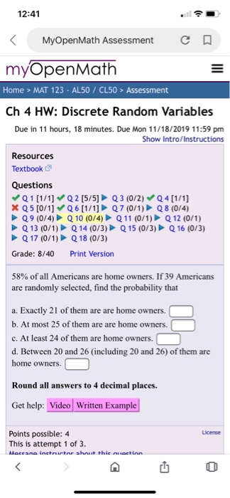 Solved 12:41 c a | Chegg.com