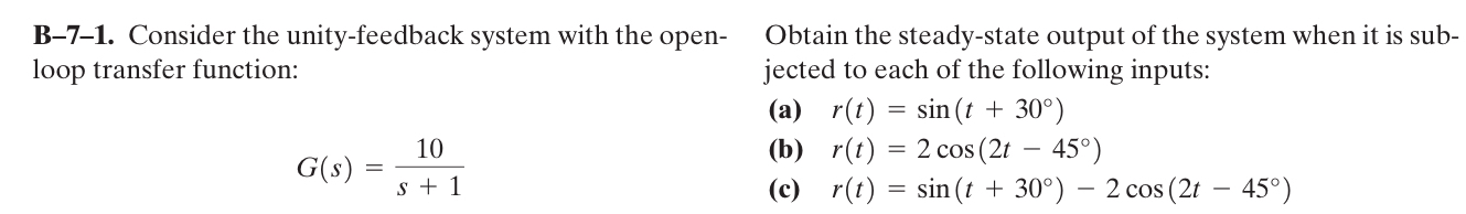 Solved B-7-1. ﻿Consider the unity-feedback system with the | Chegg.com