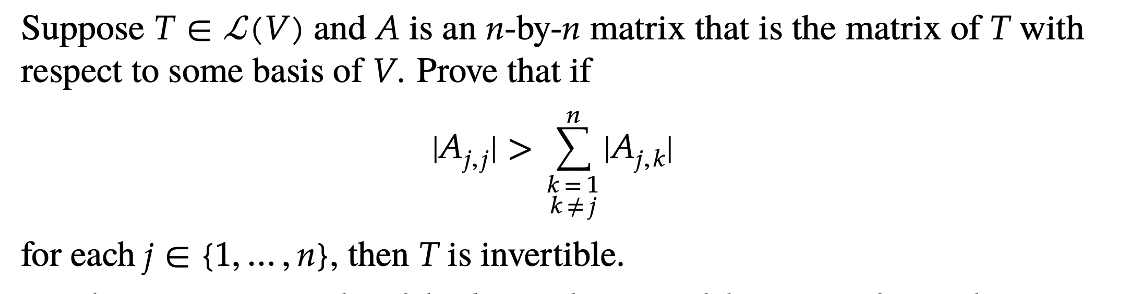 Solved Suppose Tinl V And A Is An N By N Matrix That Is