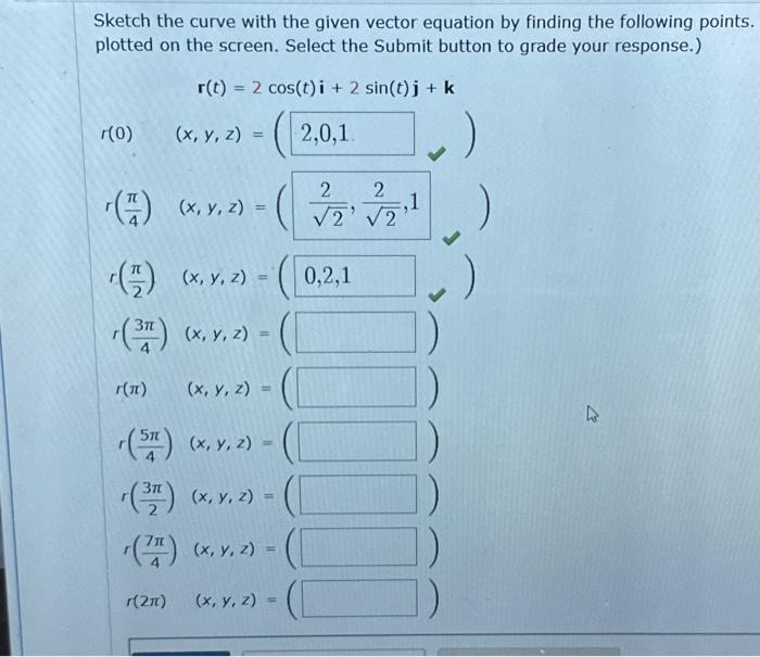 Solved Sketch The Curve With The Given Vector Equation By 