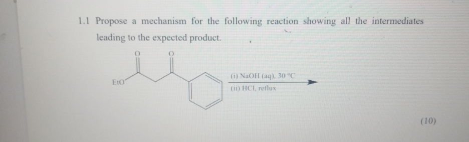 Solved 1.1 ﻿Propose a mechanism for the following reaction | Chegg.com