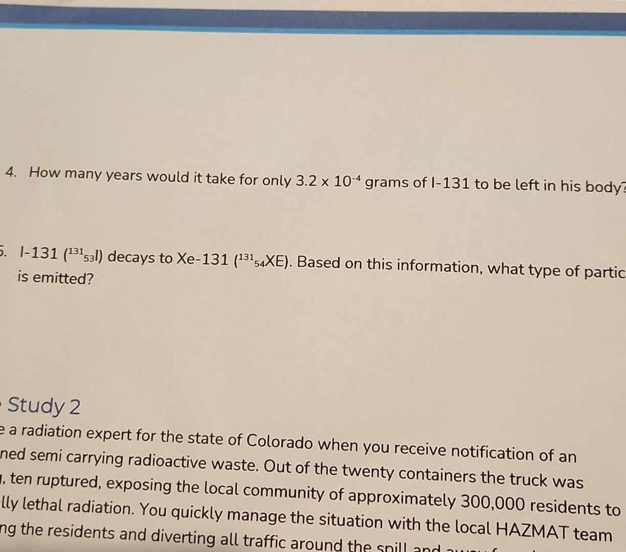 3. Uranium238 undergoes radioactive decay until a