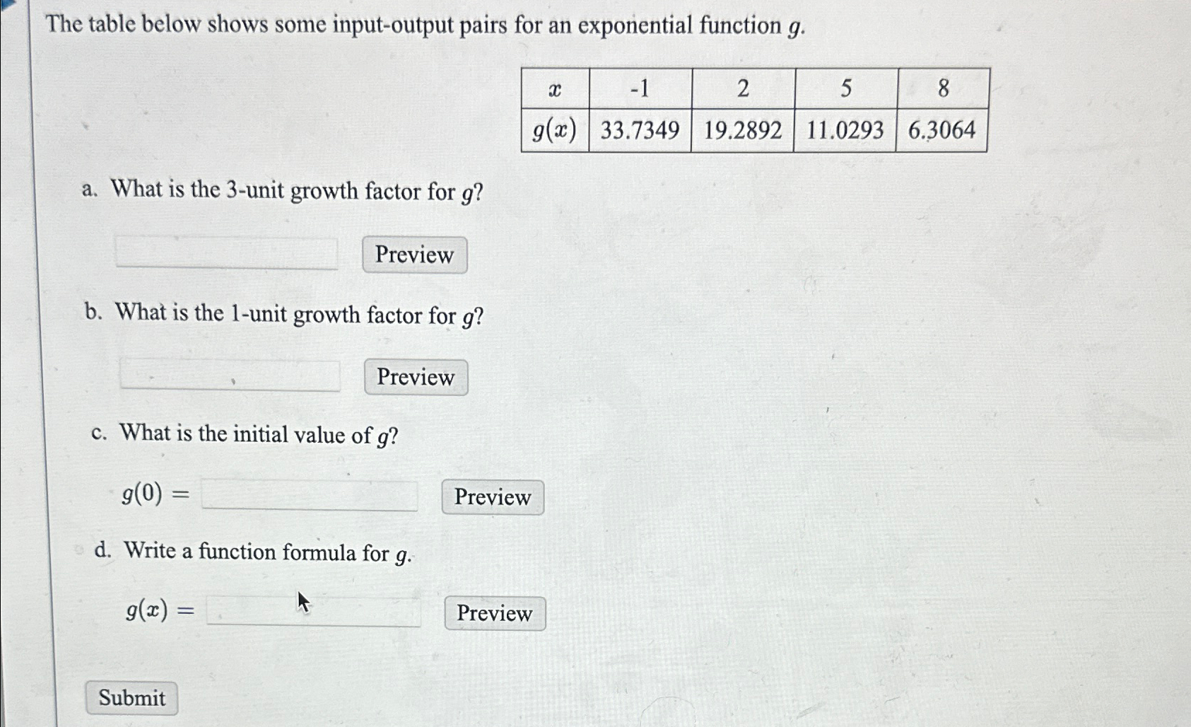 Solved The Table Below Shows Some Input-output Pairs For An | Chegg.com