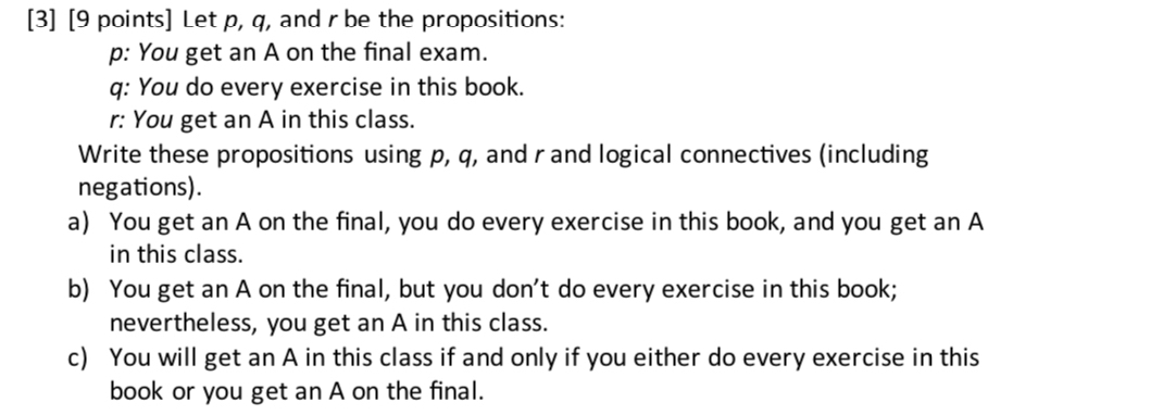 Solved [3] [9 ﻿points] ﻿Let P,q, ﻿and R ﻿be The | Chegg.com