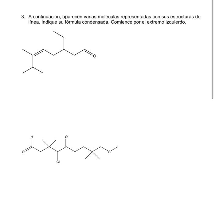 Solved 3. A continuación, aparecen varias moléculas | Chegg.com