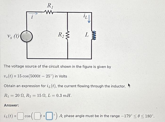Solved The voltage source of the circuit shown in the figure | Chegg.com