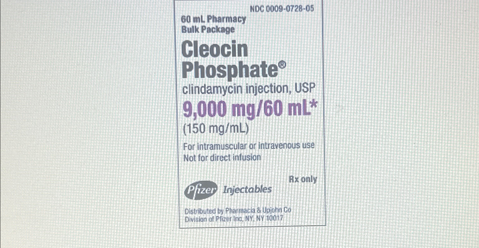 Solved NDC 0009-0728-0560mL ﻿PharmatyBulk PackageCleocin | Chegg.com