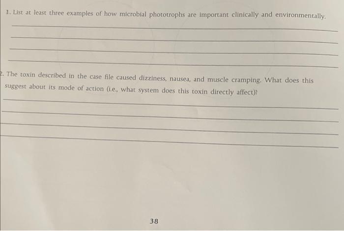 Solved Lab Report 4 Date Microbial Phototrophs: Algae and | Chegg.com