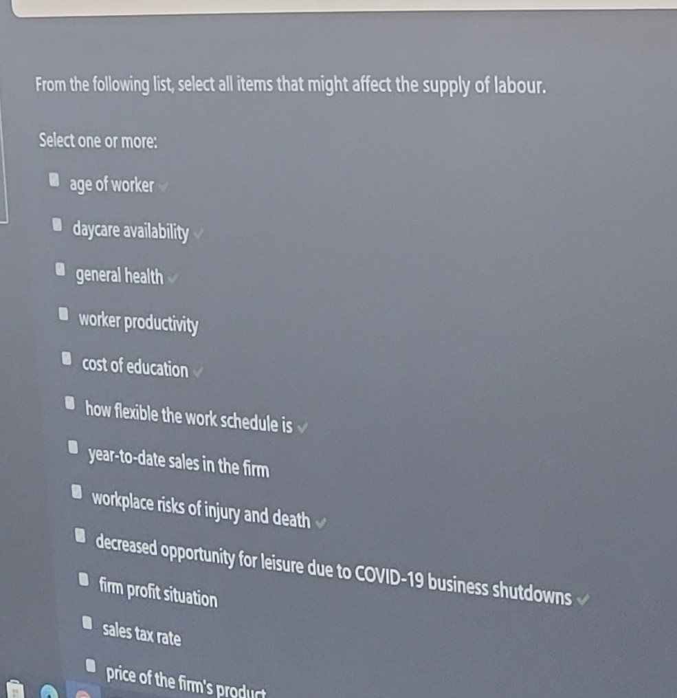 Solved From the following list, select all items that might | Chegg.com