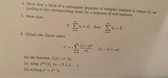 show that the limit of a convergent sequence is unique