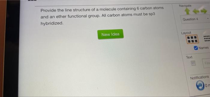 Solved Provide the structure of a molecule that contains an | Chegg.com