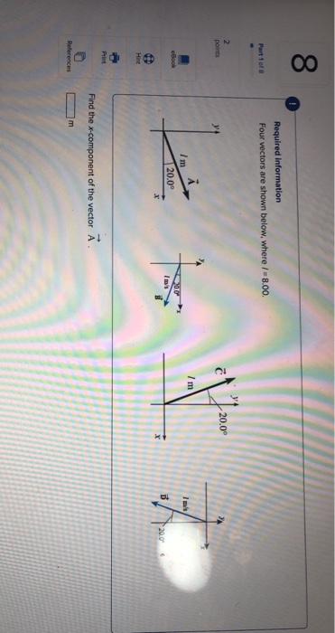 Solved Required information Four vectors are shown below, | Chegg.com