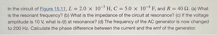 Solved In the circuit of Figure 15.11, | Chegg.com