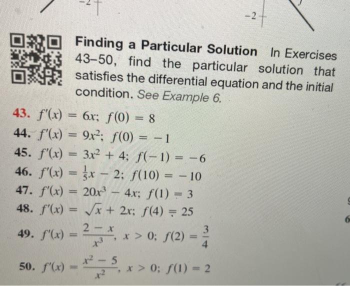 Solved - 21 Finding a Particular Solution in Exercises | Chegg.com