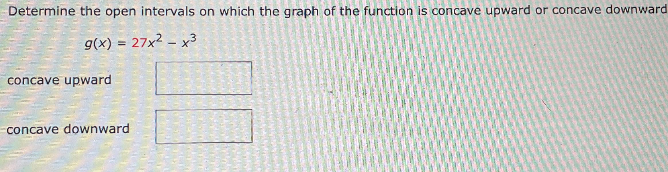 Solved Determine the open intervals on which the graph of | Chegg.com