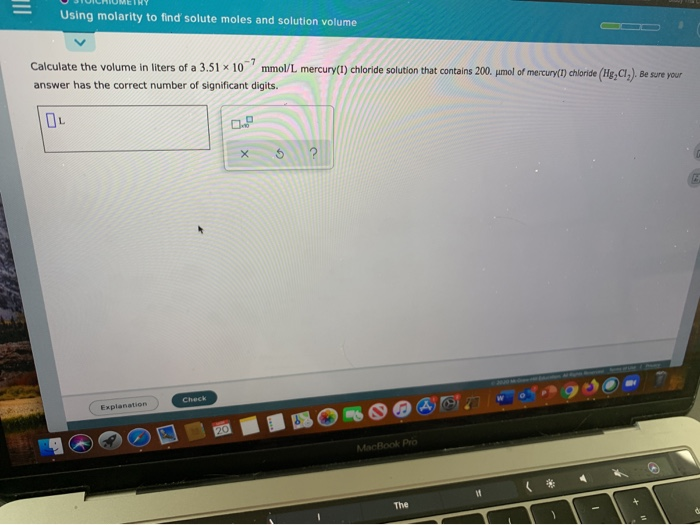Solved Using molarity to find solute moles and solution | Chegg.com
