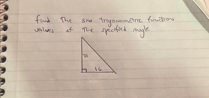 Solved find the valves f Sino The 21 trigonometric function | Chegg.com