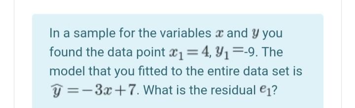 Solved In a sample for the variables x and y you found the | Chegg.com