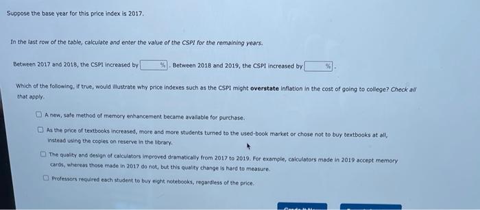 Solved 1. Calculating Inflation Using A Simple Price Index | Chegg.com