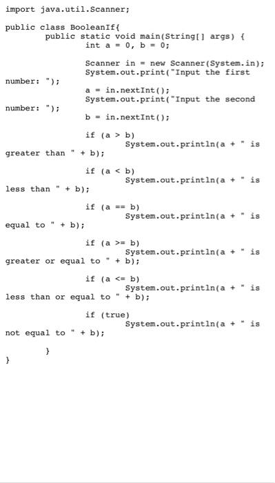 Solved is import java.util.Scanner; public class Boolean | Chegg.com