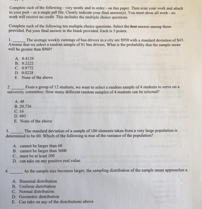 Solved Complete each of the following - very neatly and in | Chegg.com