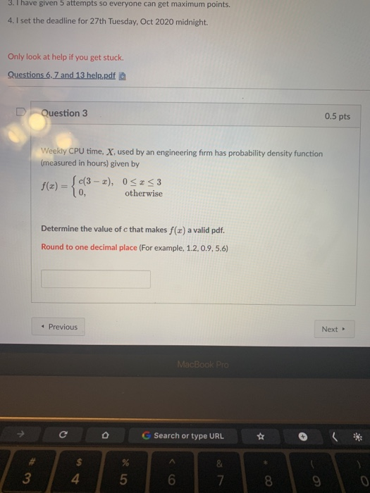 Solved 3. I have given 5 attempts so everyone can get | Chegg.com