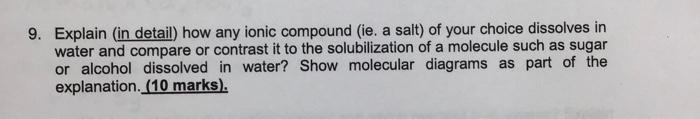 Solved Explain (in detail) how any ionic compound (ie. a | Chegg.com