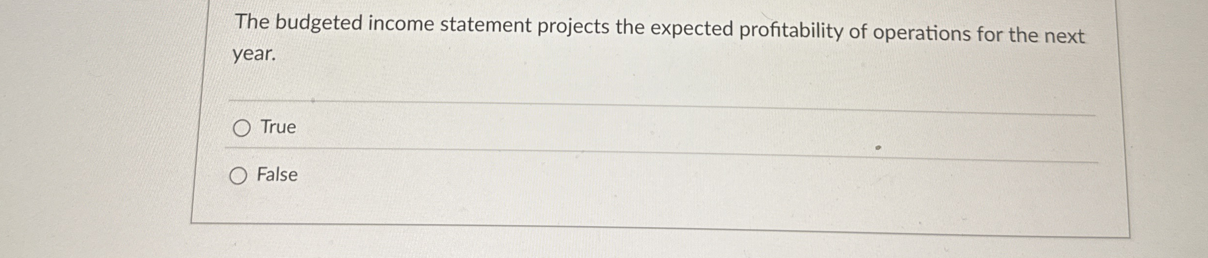 Solved The budgeted income statement projects the expected | Chegg.com