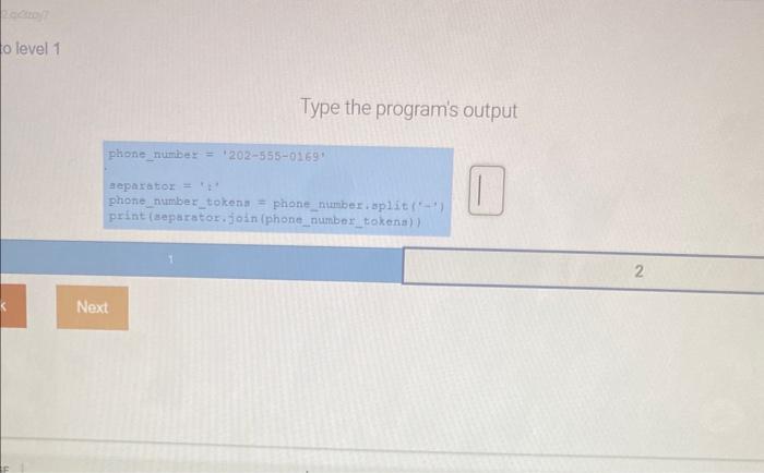 Solved Type the program's output phone numbet | Chegg.com