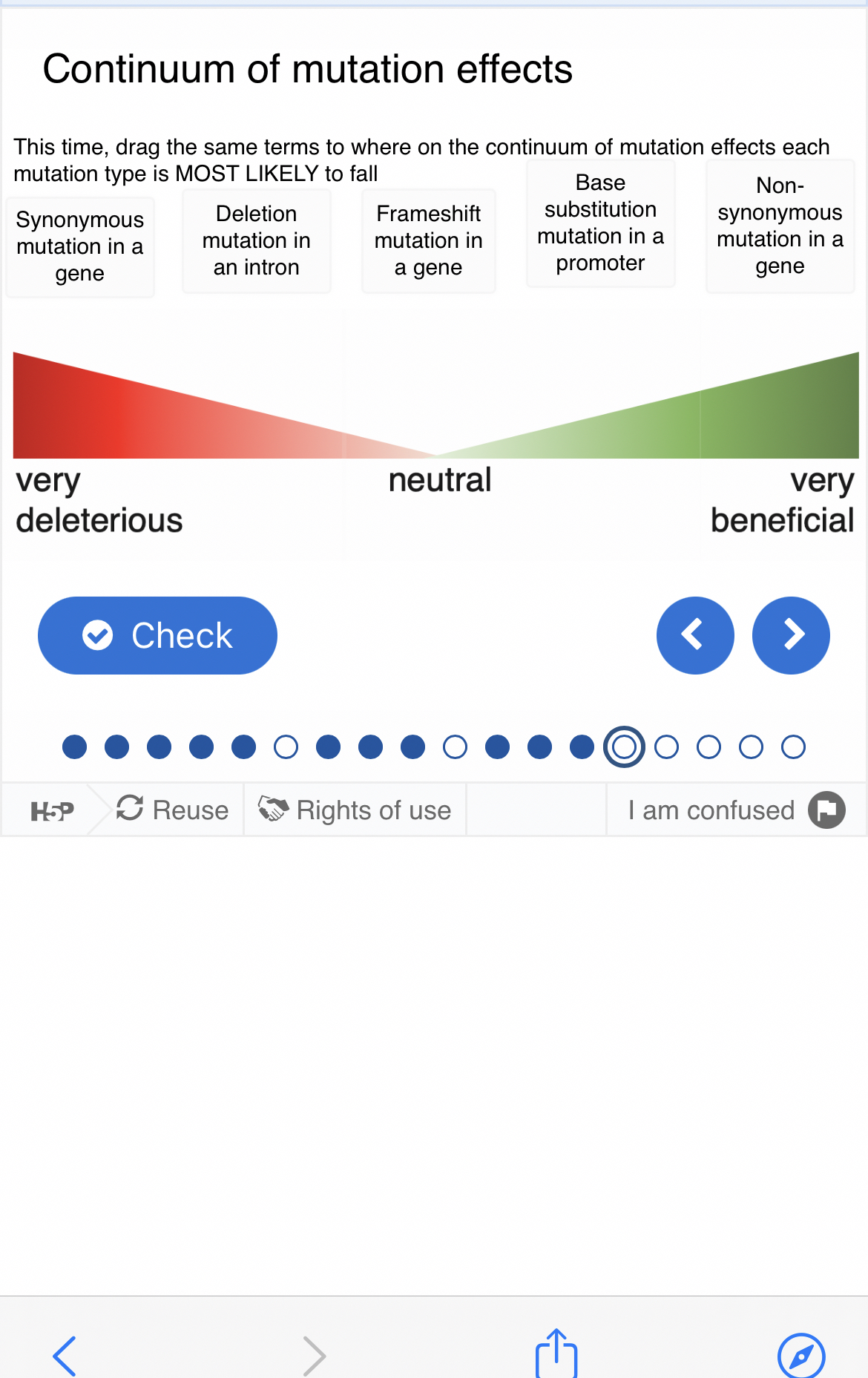 Solved Continuum of mutation effectsThis time, drag the same | Chegg.com