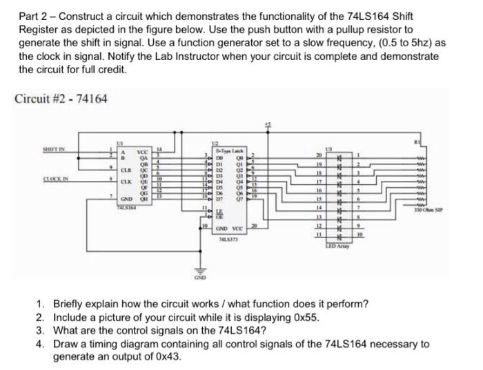 Solved Part 2 - Construct a circuit which demonstrates the | Chegg.com