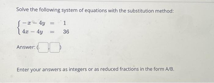 Solved Solve the following system of equations with the | Chegg.com